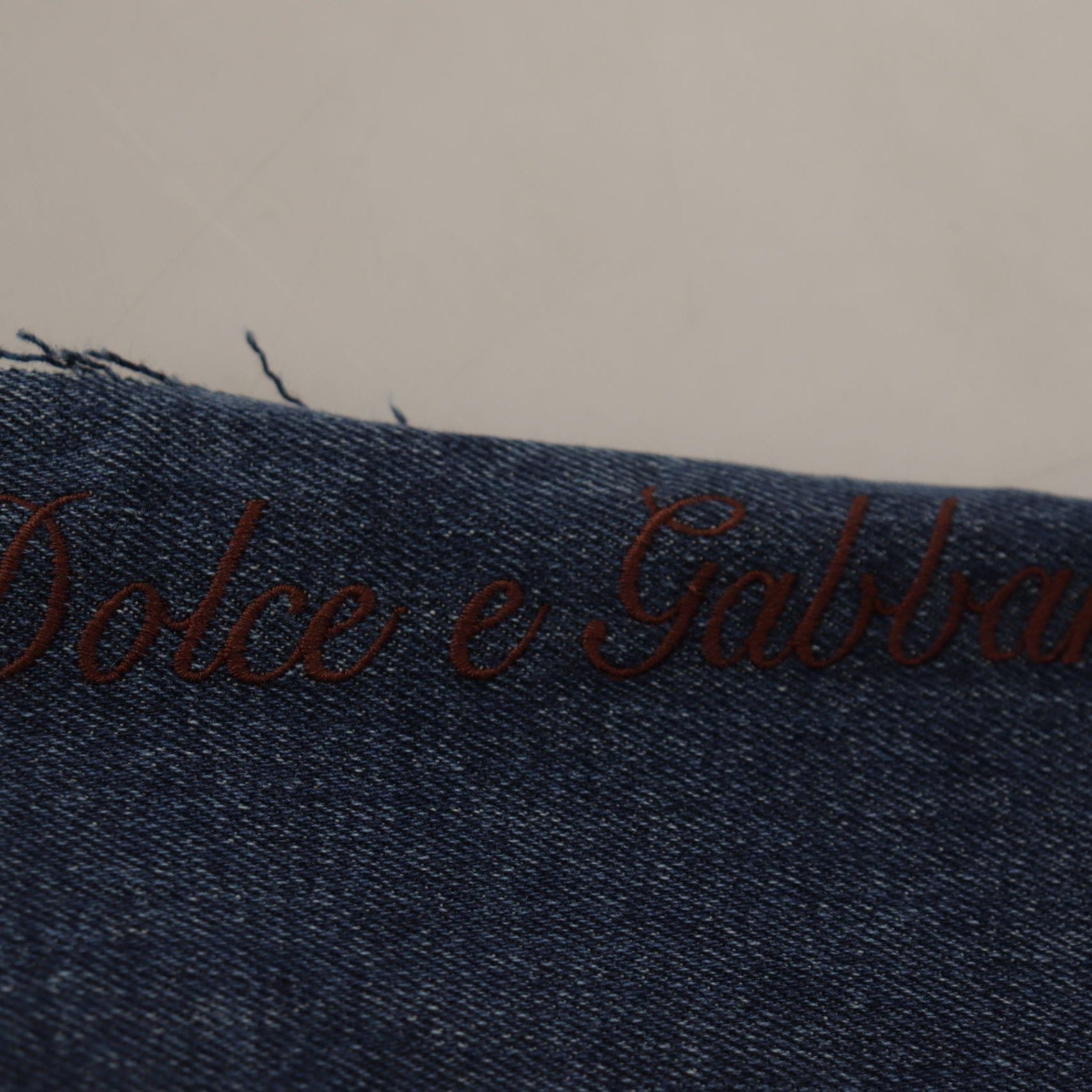 Dolce & Gabbana Multicolor Patchwork DG Fashion Wide Leg Denim Pant