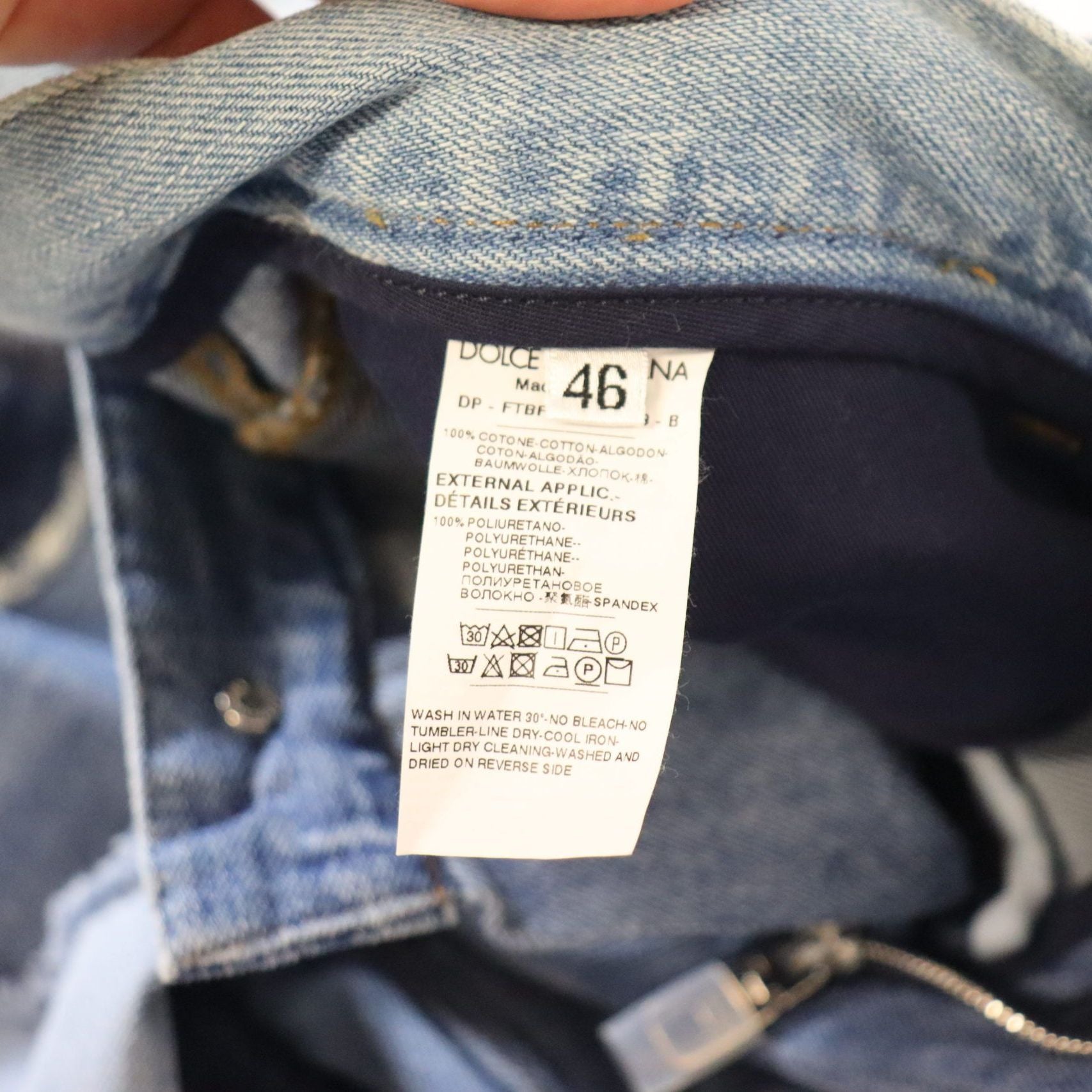 Dolce & Gabbana Multicolor Patchwork High Waist Denim Jeans