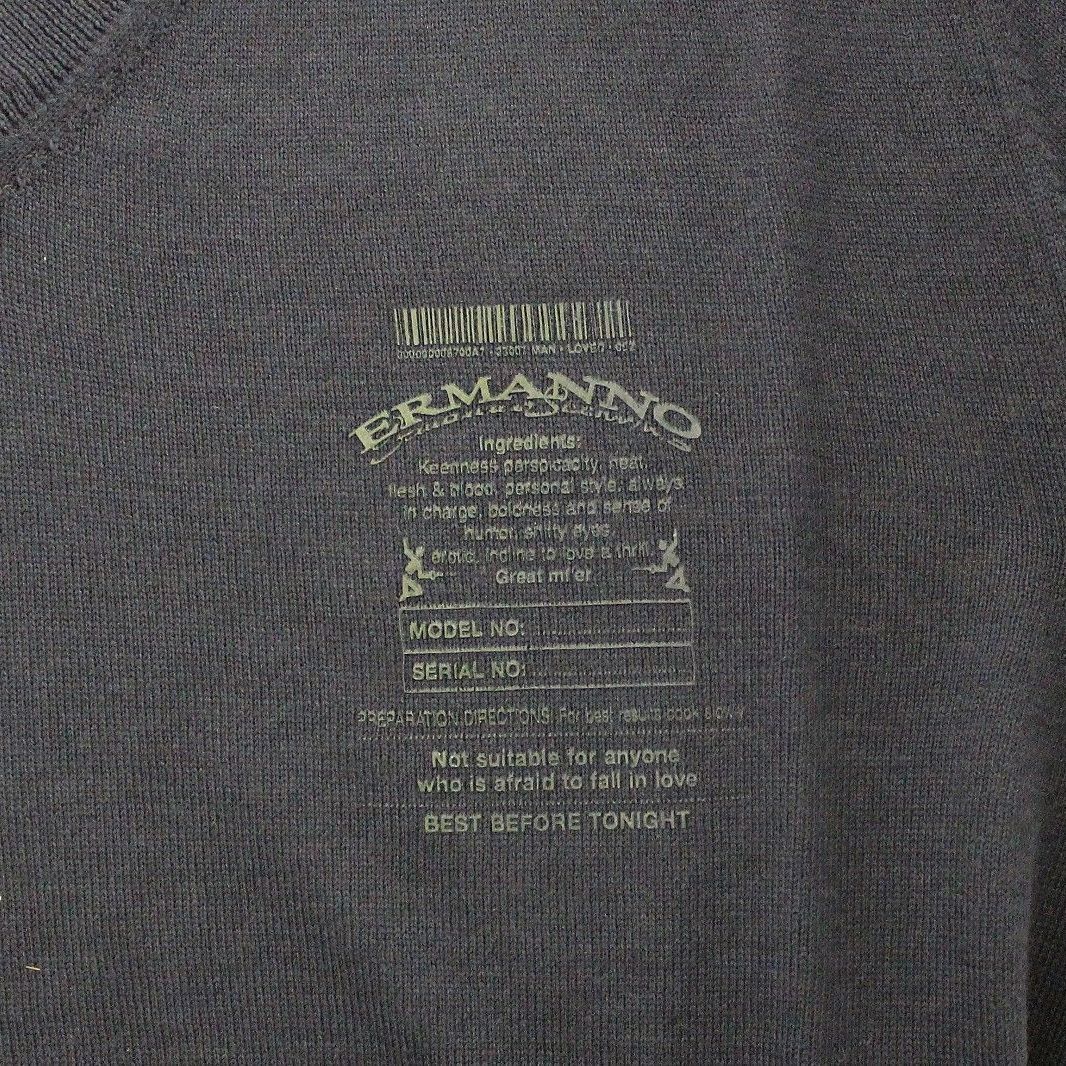 Ermanno Scervino Blue Wool Blend V-neck Pullover Sweater