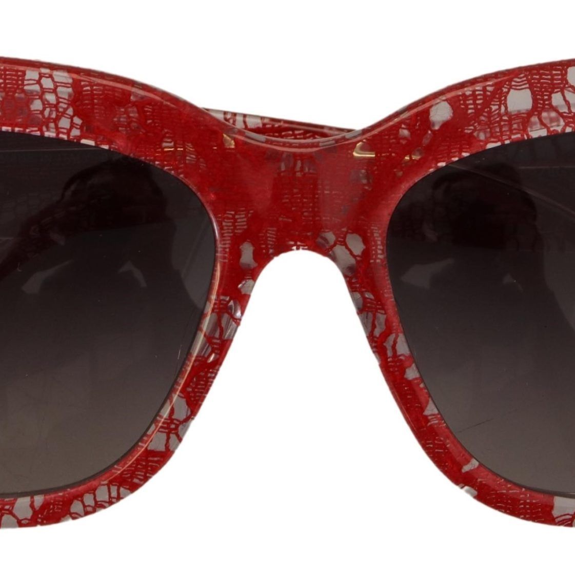 Dolce & Gabbana Red Lace Acetate Rectangle Shades  DG4231F  Sunglasses