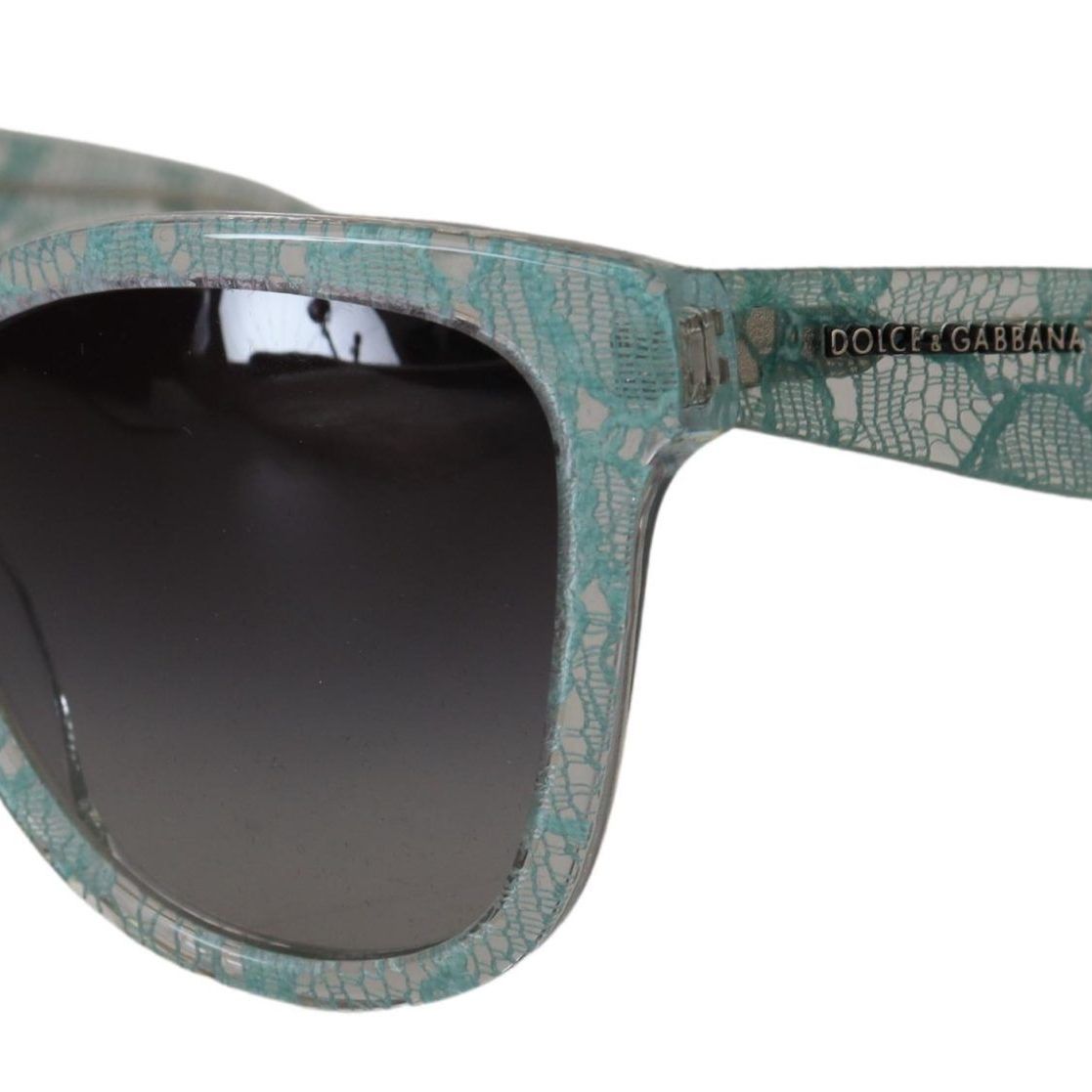 Dolce & Gabbana Blue Lace Acetate Crystal Round DG4190 Sunglasses