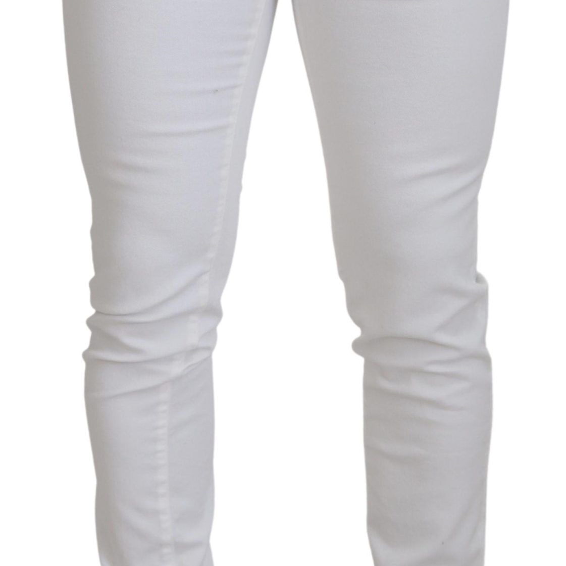 Dolce & Gabbana White Slim Skinny Stretch Cotton Denim Jeans
