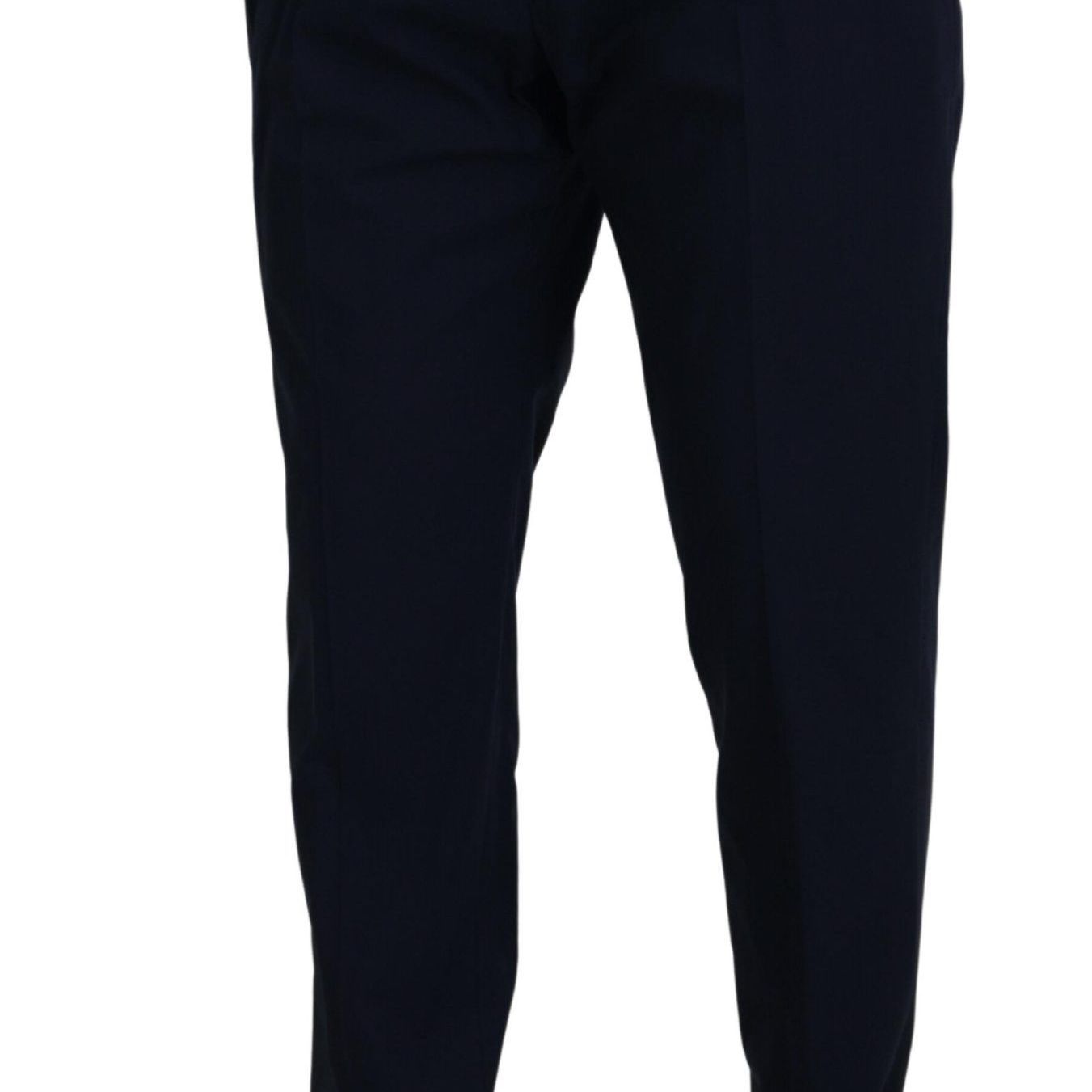 Dolce & Gabbana Blue Cotton Slim Trousers Chinos Pants