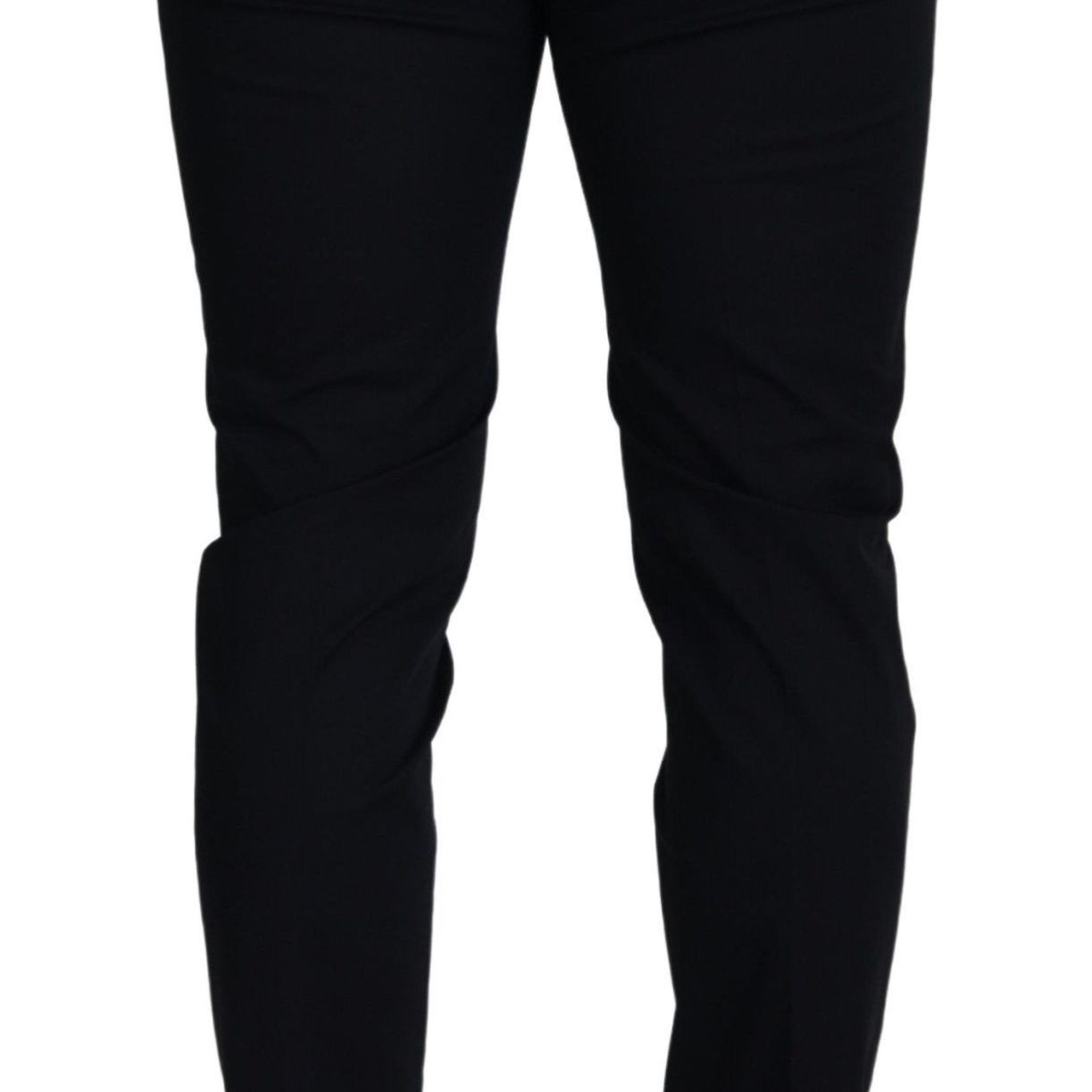 Dolce & Gabbana Blue Stretch Cotton Slim Trousers Chinos Pants