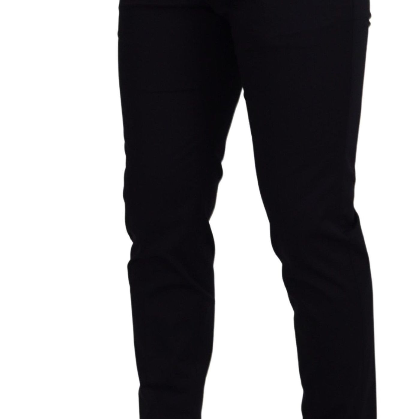 Dolce & Gabbana Blue Stretch Cotton Slim Trousers Chinos Pants