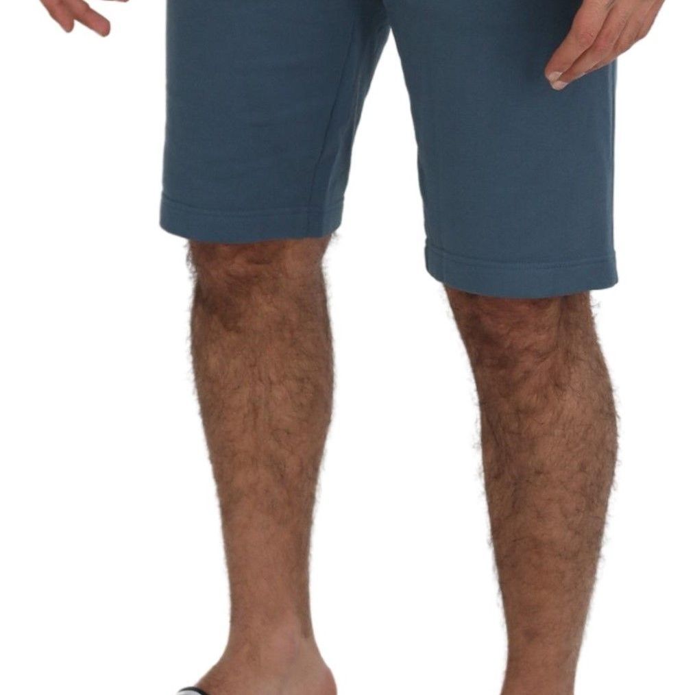Dolce & Gabbana Blue Cotton Bermuda Casual Mens Shorts