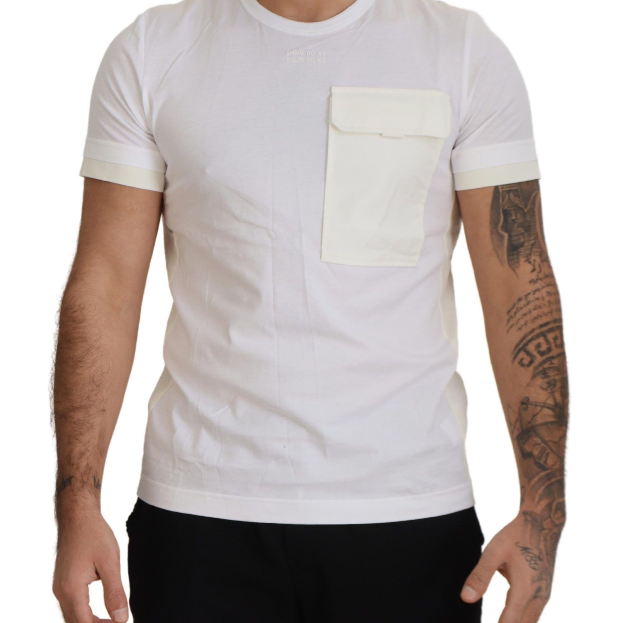 Dolce & Gabbana White Flap Pocket Short Sleeves T-shirt