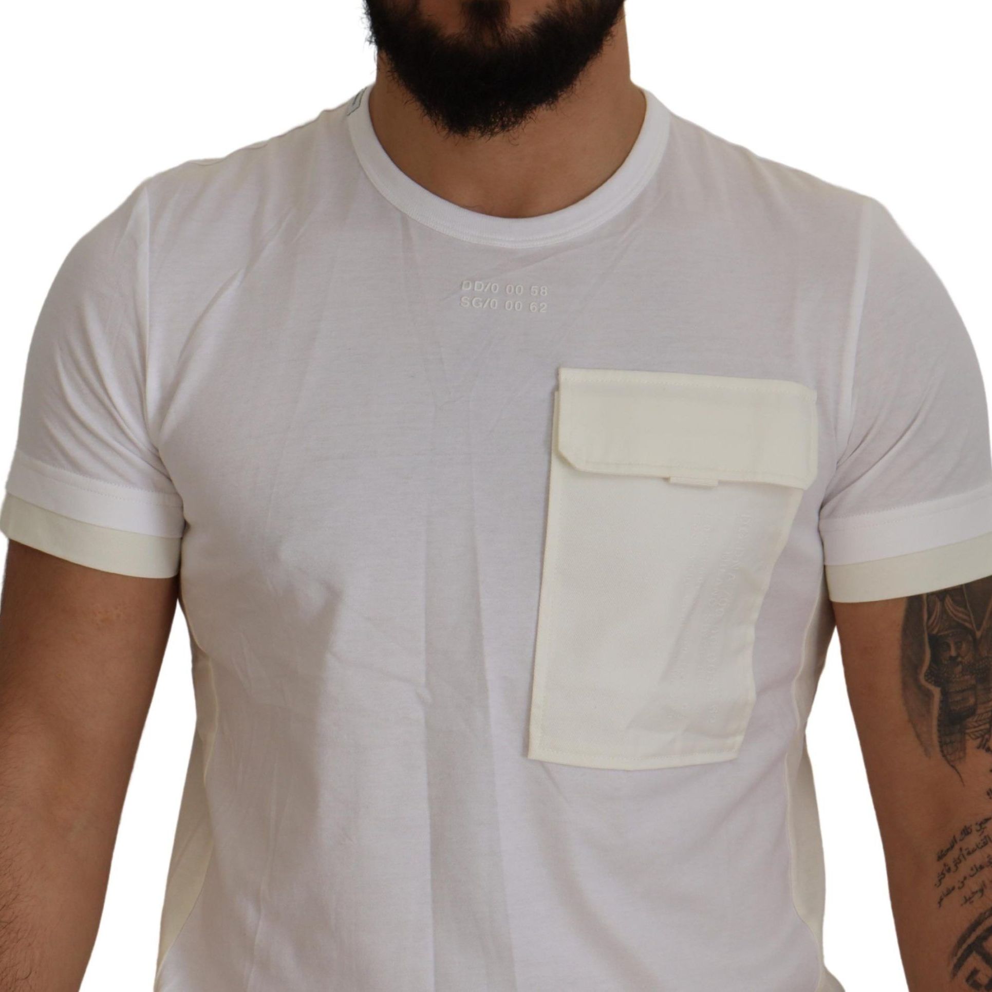 Dolce & Gabbana White Flap Pocket Short Sleeves T-shirt