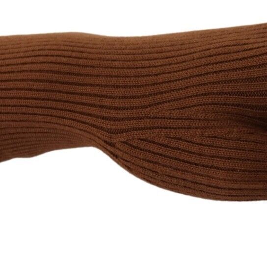 Dolce & Gabbana Brown Cashmere Knitted Hands Mitten Mens Gloves