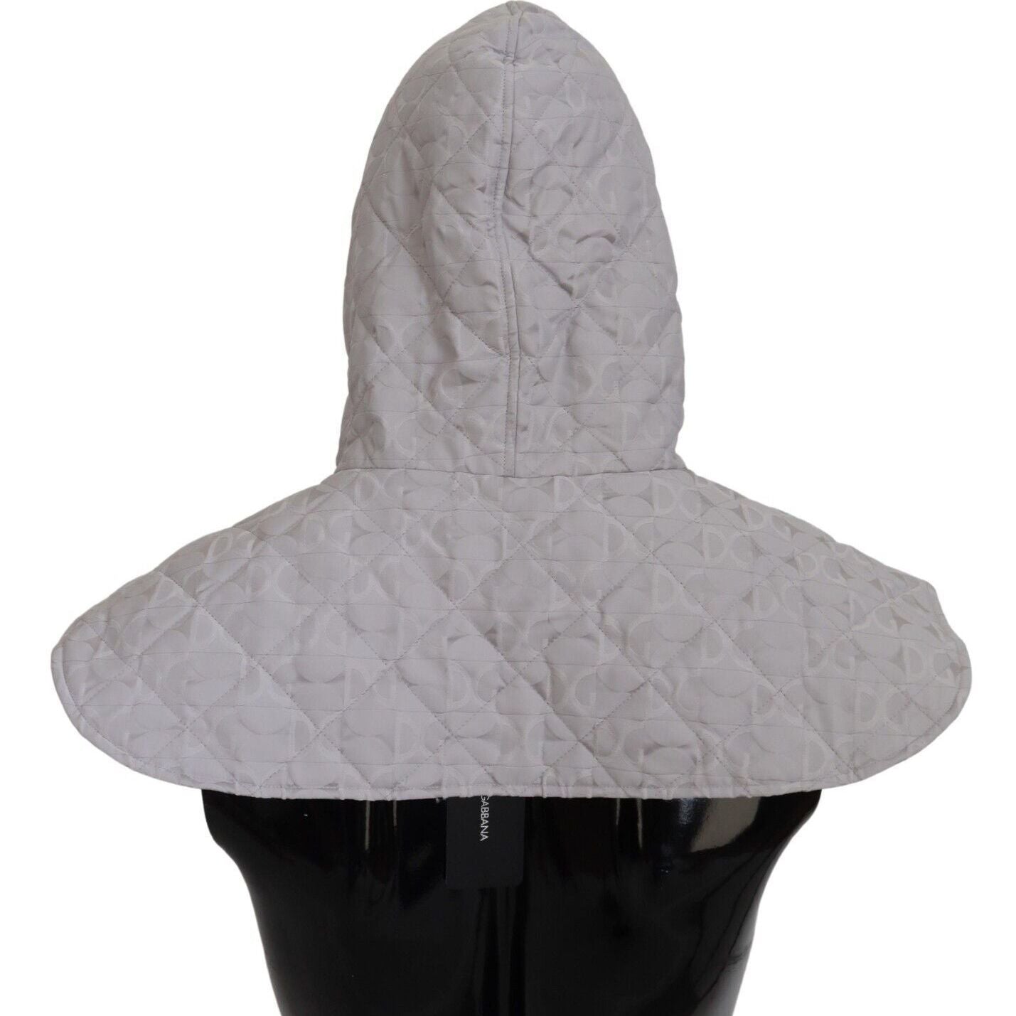 Dolce & Gabbana White Quilted Whole Head Wrap One Size Nylon Hat