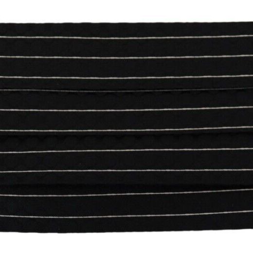 Dolce & Gabbana Black White Stripes Elastic Ear Strap One Size Face Mask