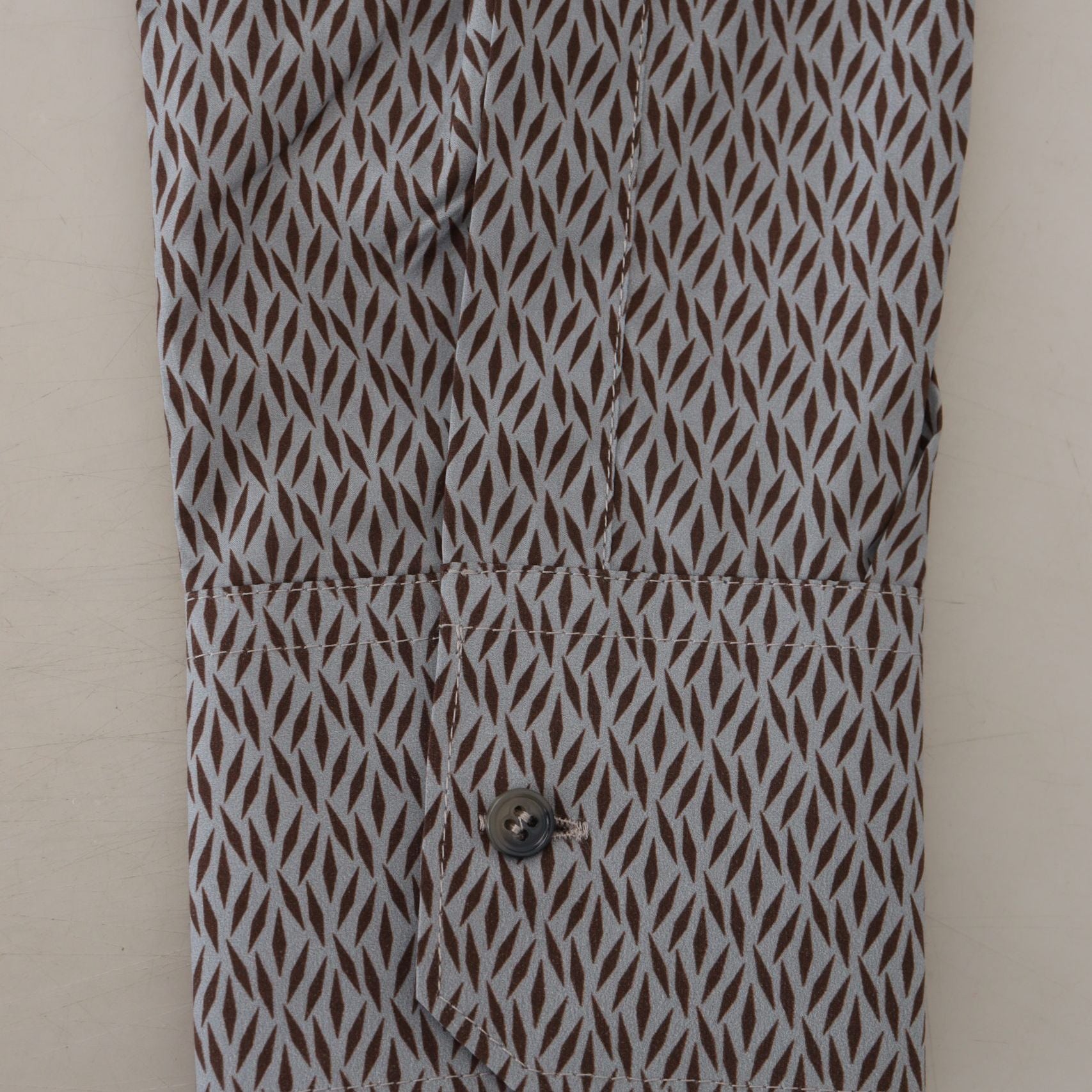 Dolce & Gabbana Gray Brown GOLD Slim Fit Dress Formal Shirt