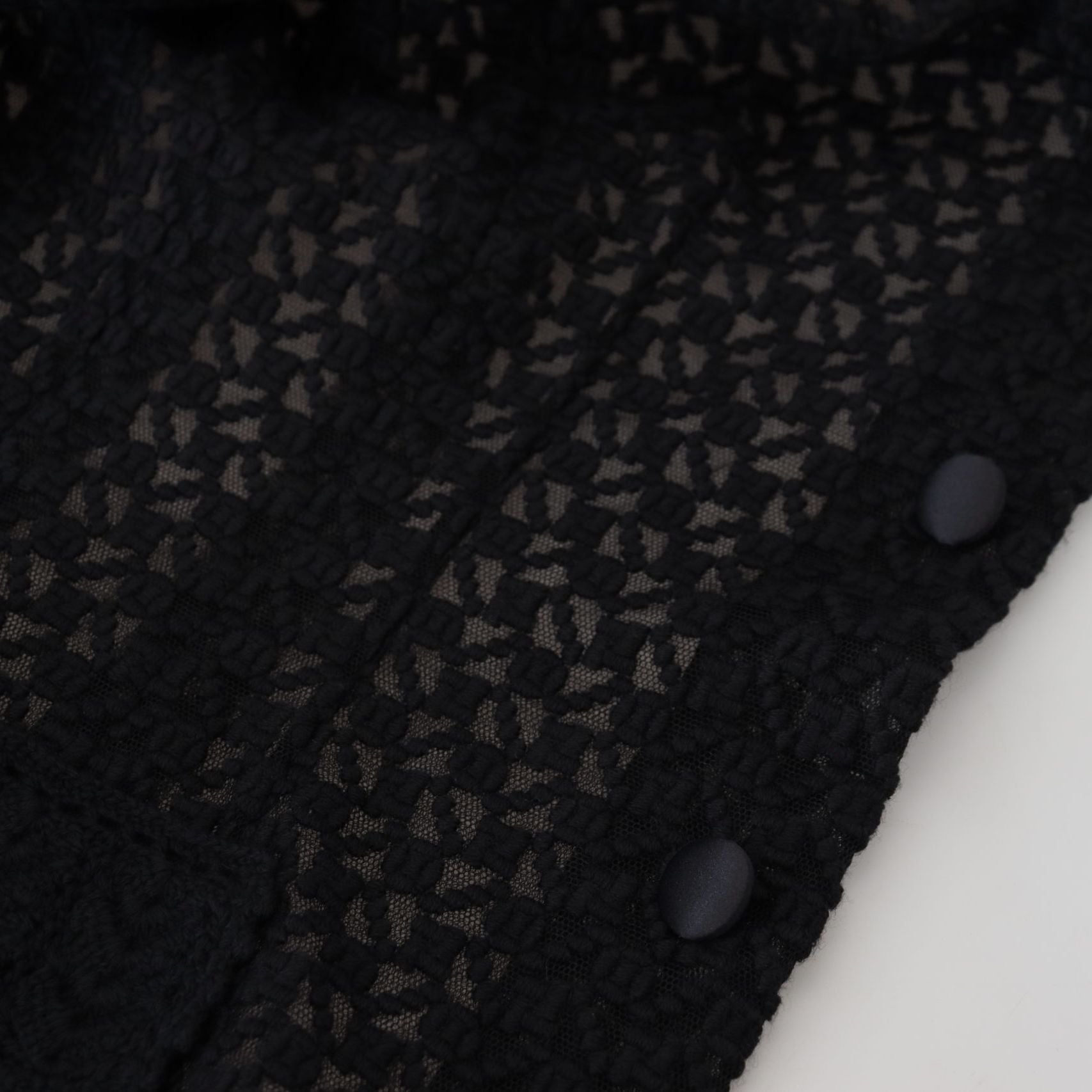 Dolce & Gabbana Black Wool Knitted Button Down Collar Jacket