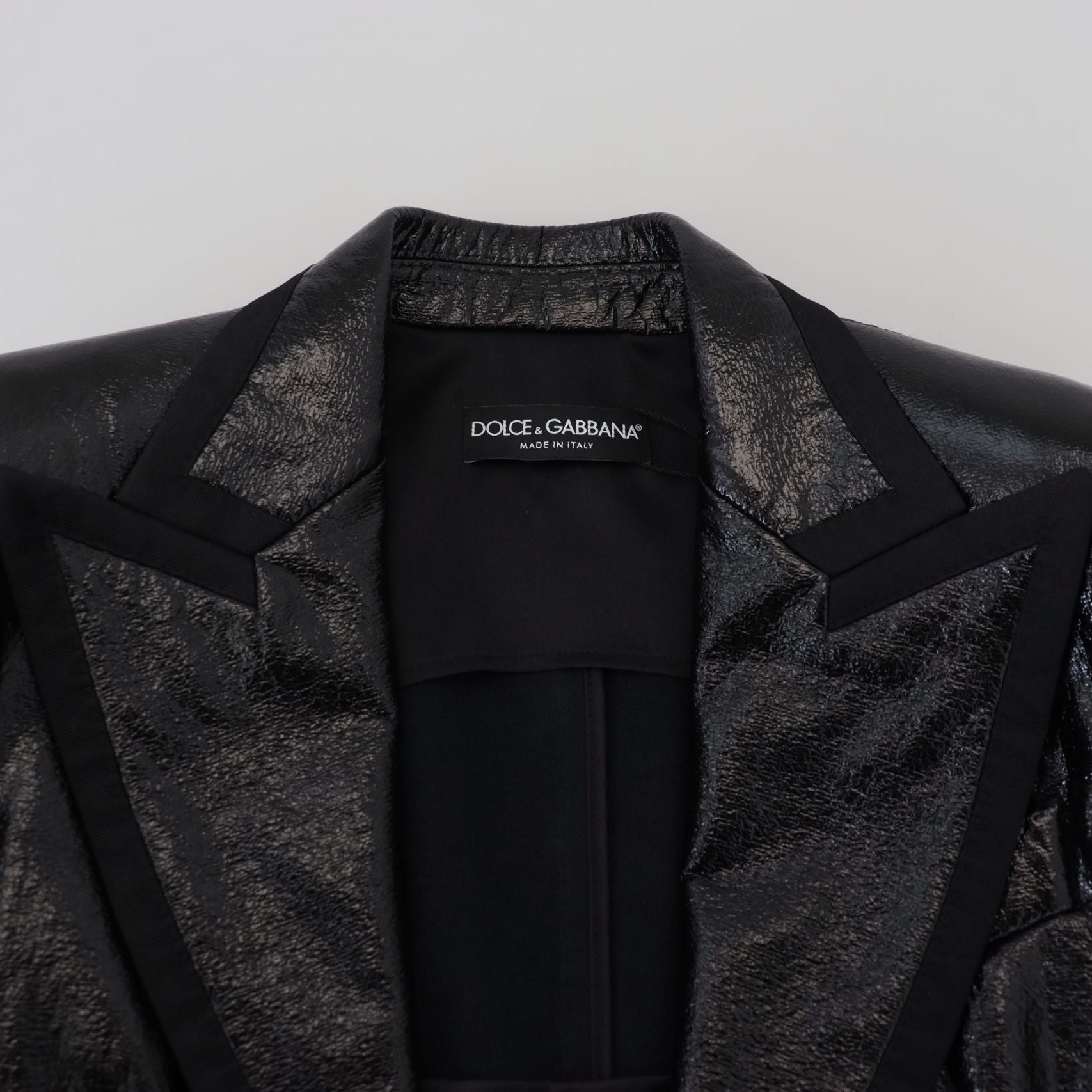 Dolce & Gabbana Black Long Sleeves Crop Blazer Cotton Jacket