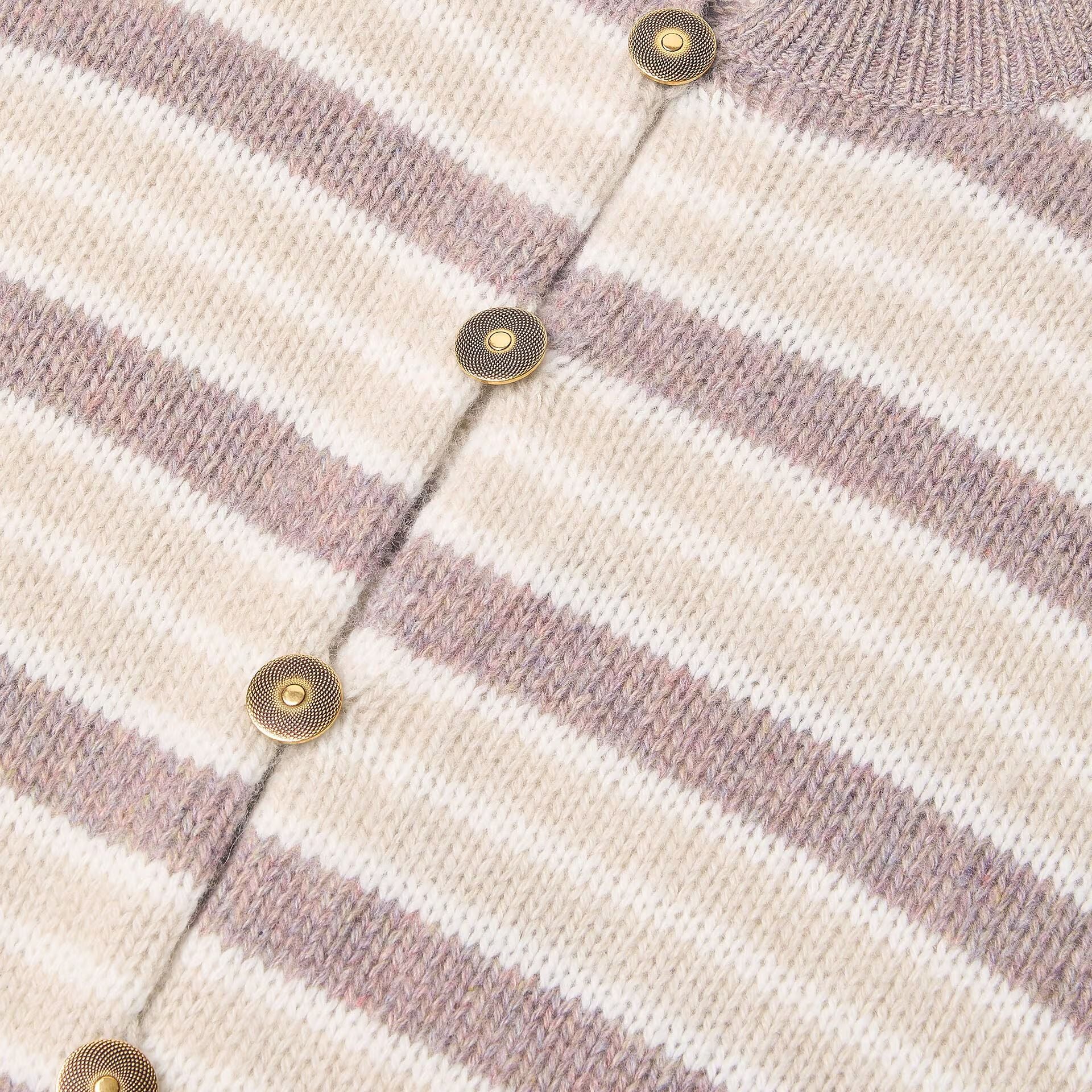 Loro Piana Fobello Stripes Cardigan in Baby Cashmere