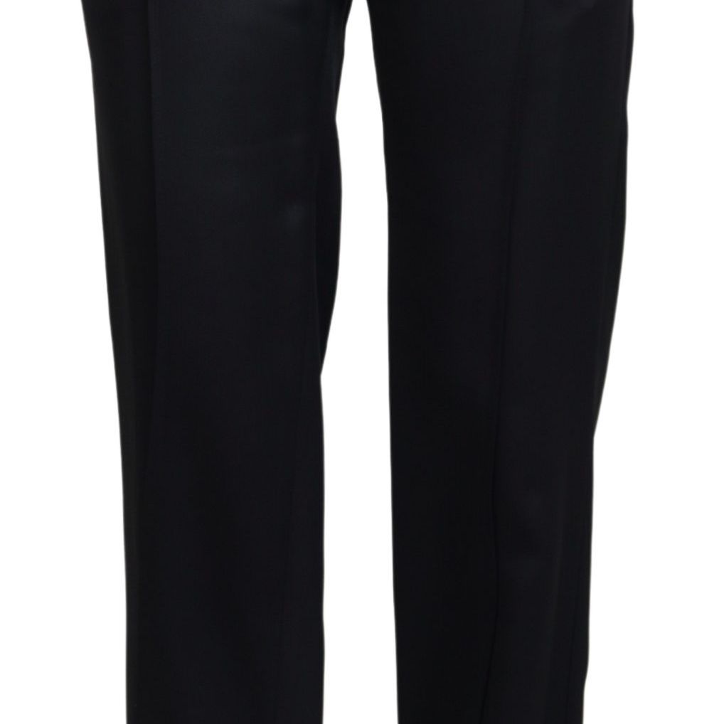 Dolce & Gabbana Black Straight Fit Cotton Pants