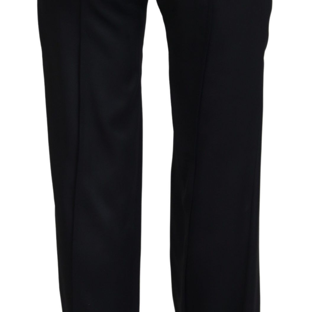 Dolce & Gabbana Black Straight Fit Cotton Pants