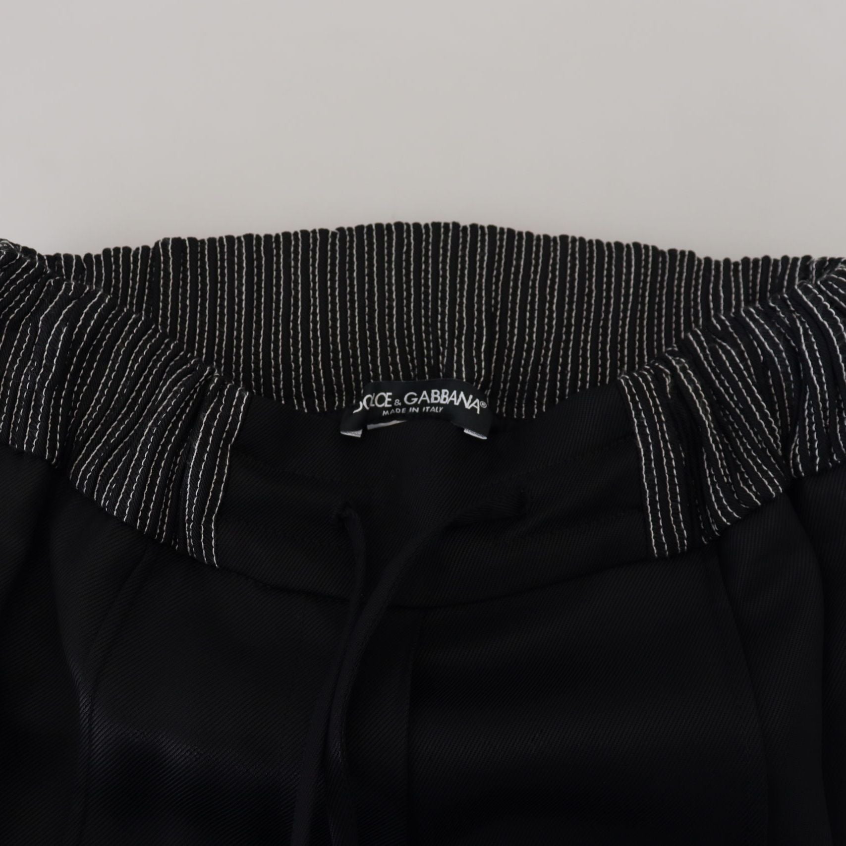 Dolce & Gabbana Black Straight Fit Cotton Pants