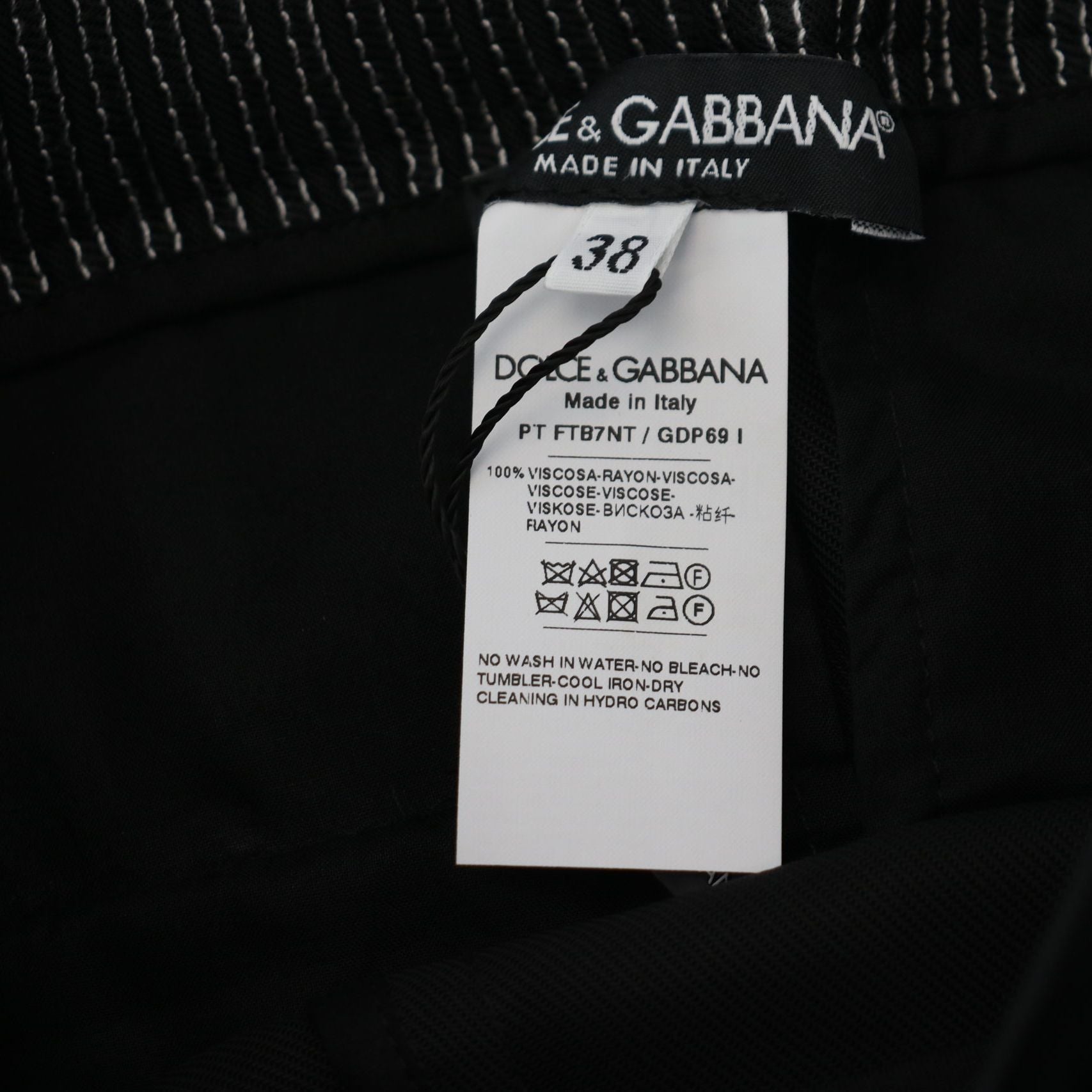 Dolce & Gabbana Black Straight Fit Cotton Pants