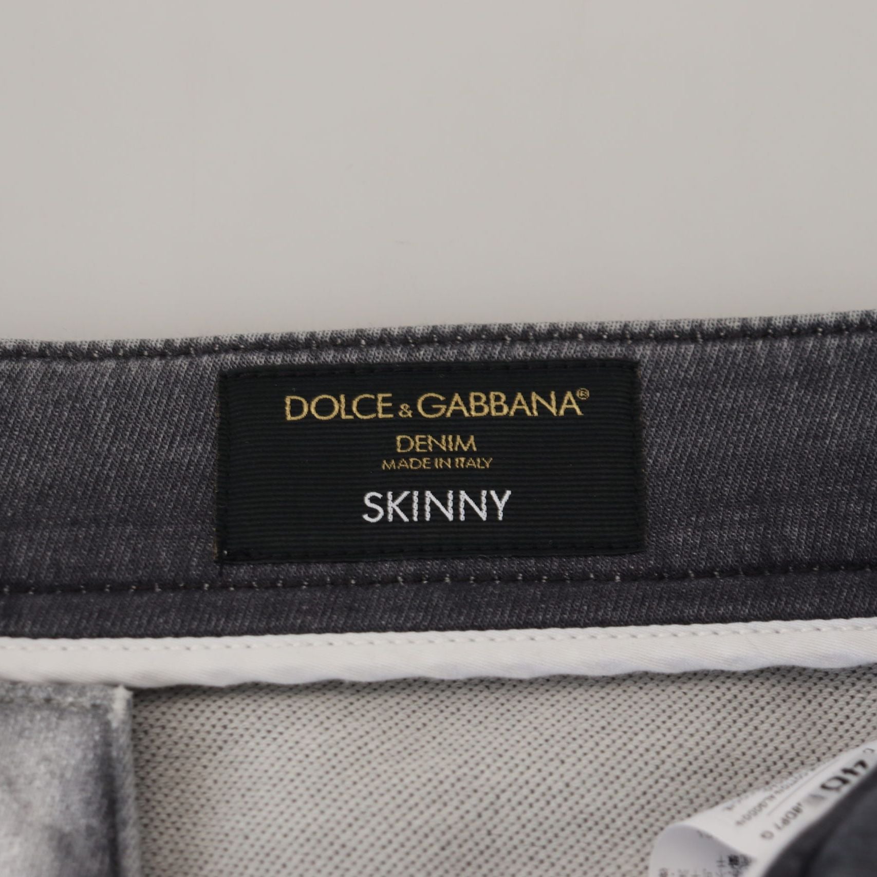Dolce & Gabbana Gray Washed Skinny Men Denim Jeans
