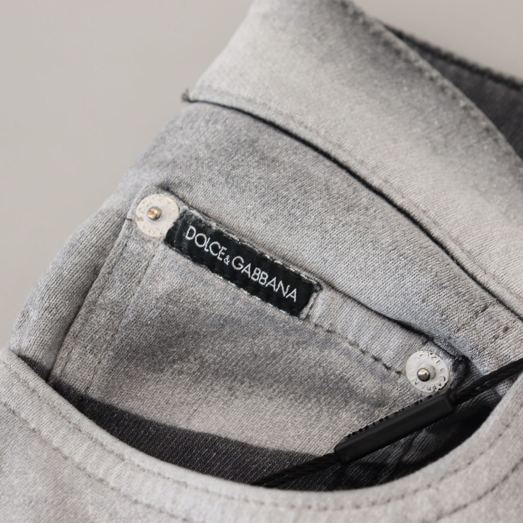 Dolce & Gabbana Gray Washed Skinny Men Denim Jeans