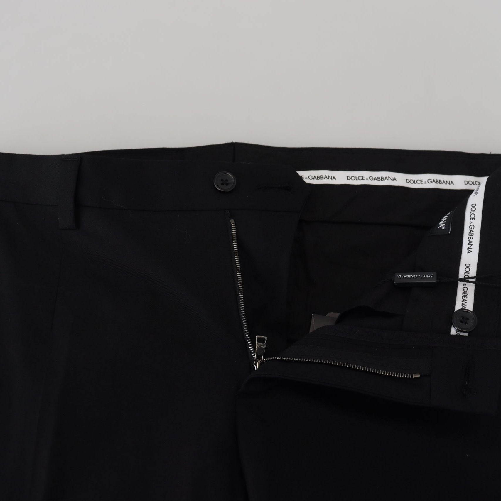 Dolce & Gabbana Black Chino Formal Cotton Pants