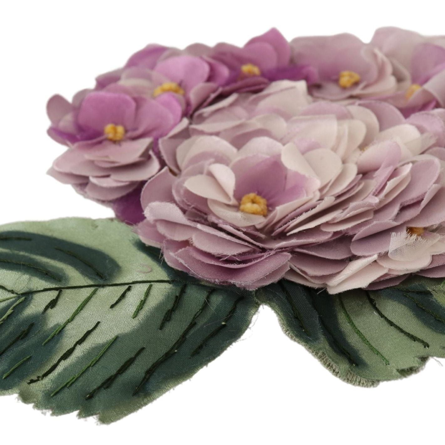 Dolce & Gabbana Purple Floral Gold Tone Brass Women Brooch