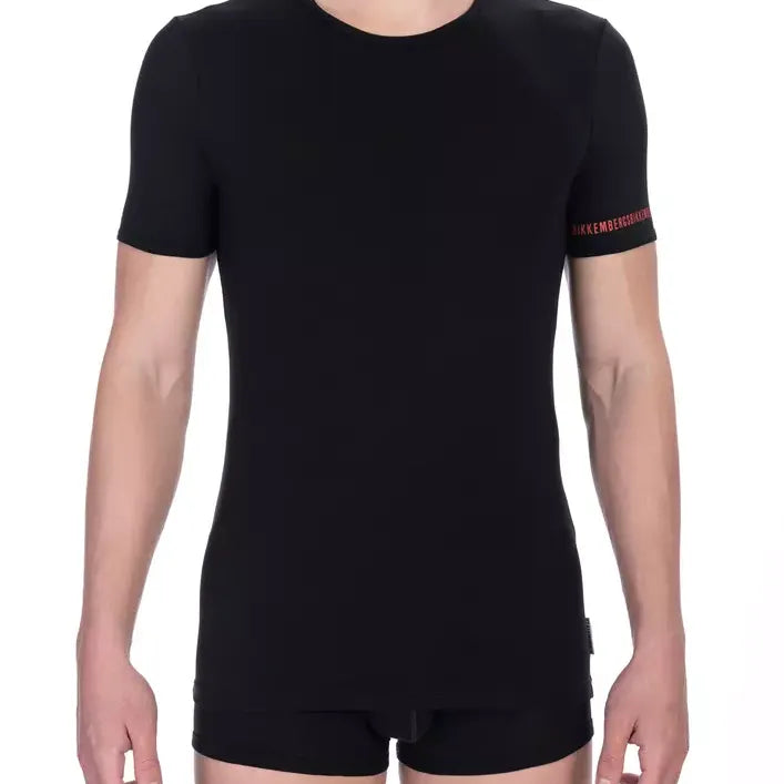 Bikkembergs "Black Cotton Men T-Shirt Twin Pack"