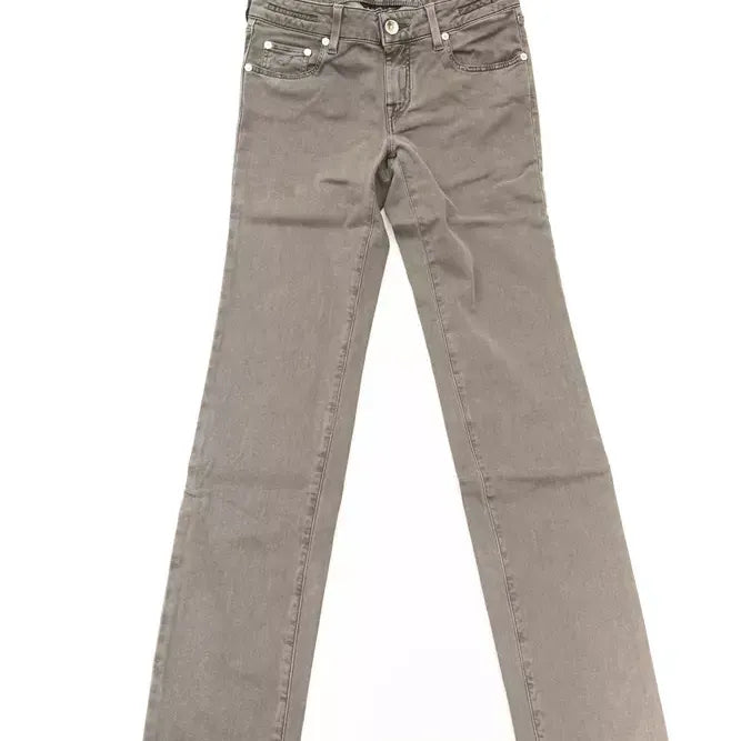 Jacob Cohen Gray Cotton Women Jeans