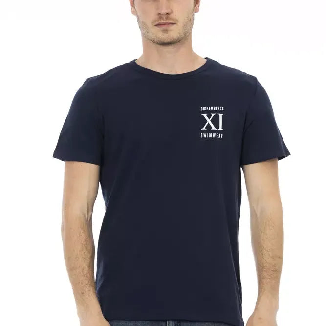 Bikkembergs Blue Cotton Men T-Shirt