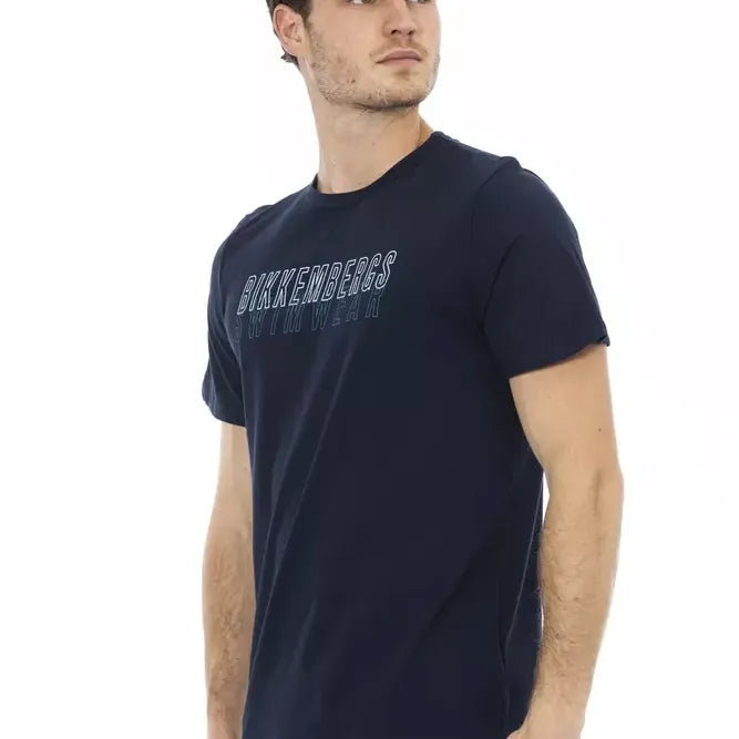 Bikkembergs Blue Cotton Men T-Shirt