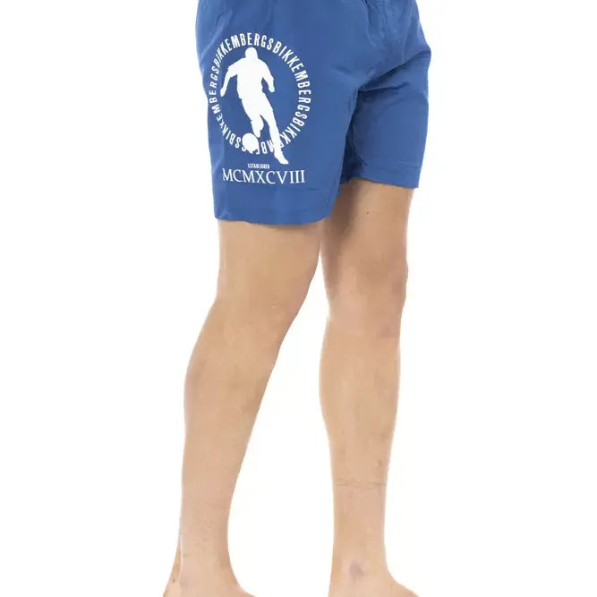 Bikkembergs Blue Polyester Men Swim Short