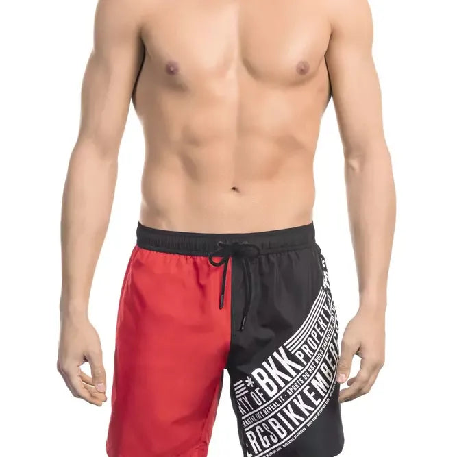 Bikkembergs Red Polyester Men's Swim Short