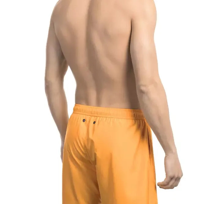 Bikkembergs Orange Polyester Men Swim Short