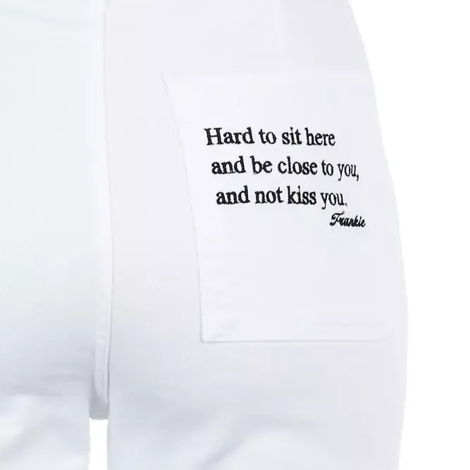 Frankie Morello White Cotton Women Cropped Trouser
