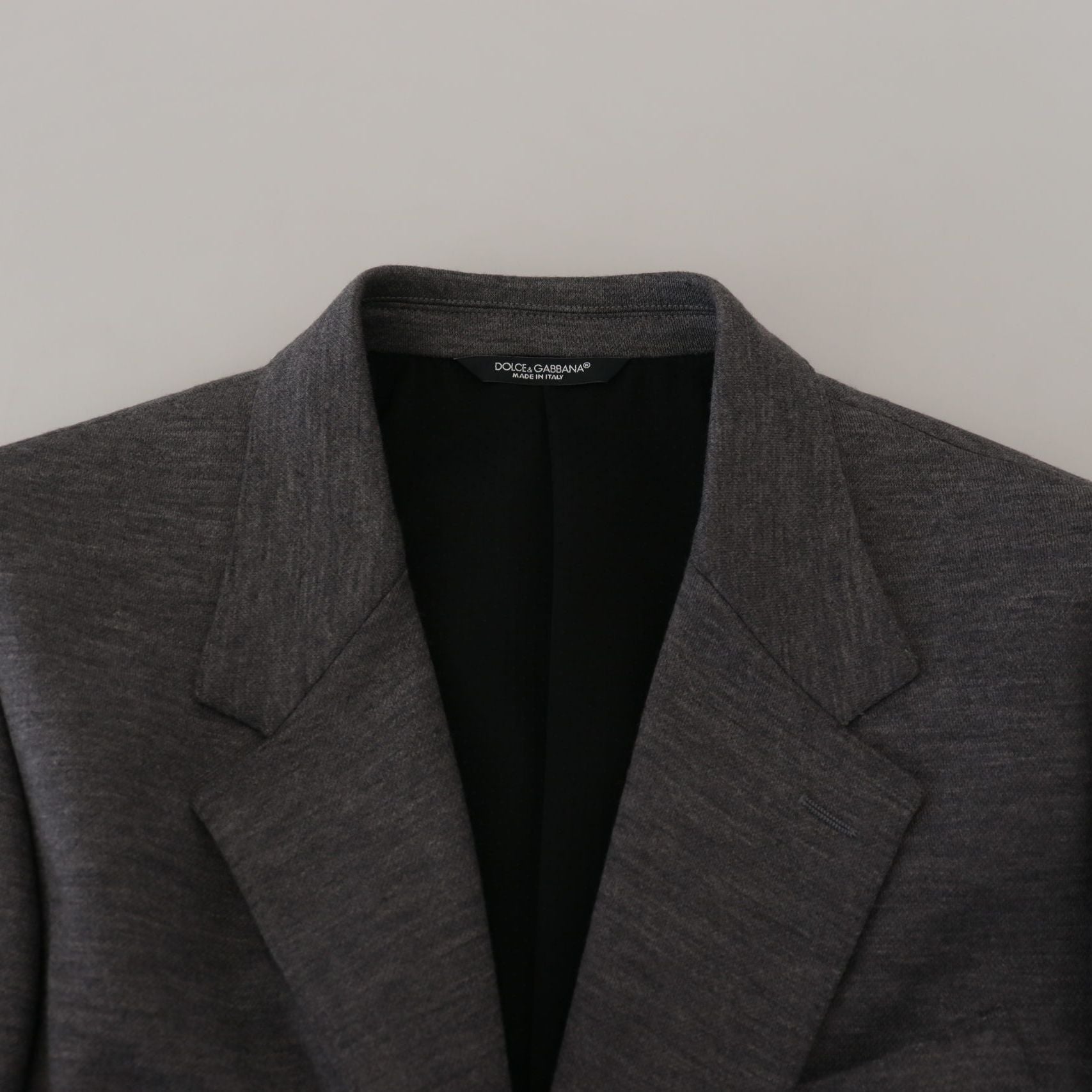 Dolce & Gabbana Gray Wool Stretch Slim Fit Jacket Blazer
