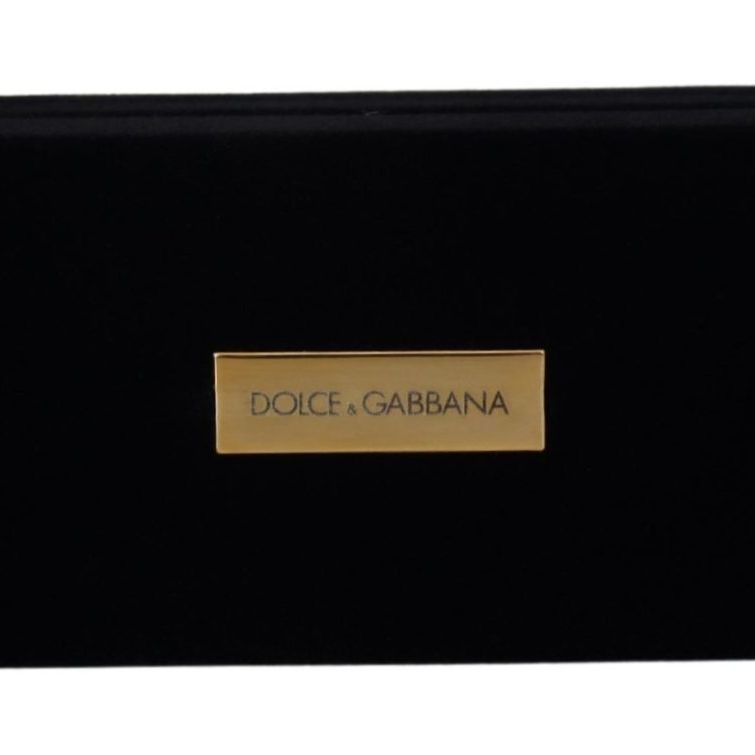 Dolce & Gabbana Black Velvet Logo Plaque Storage Bracelet Jewelry Box