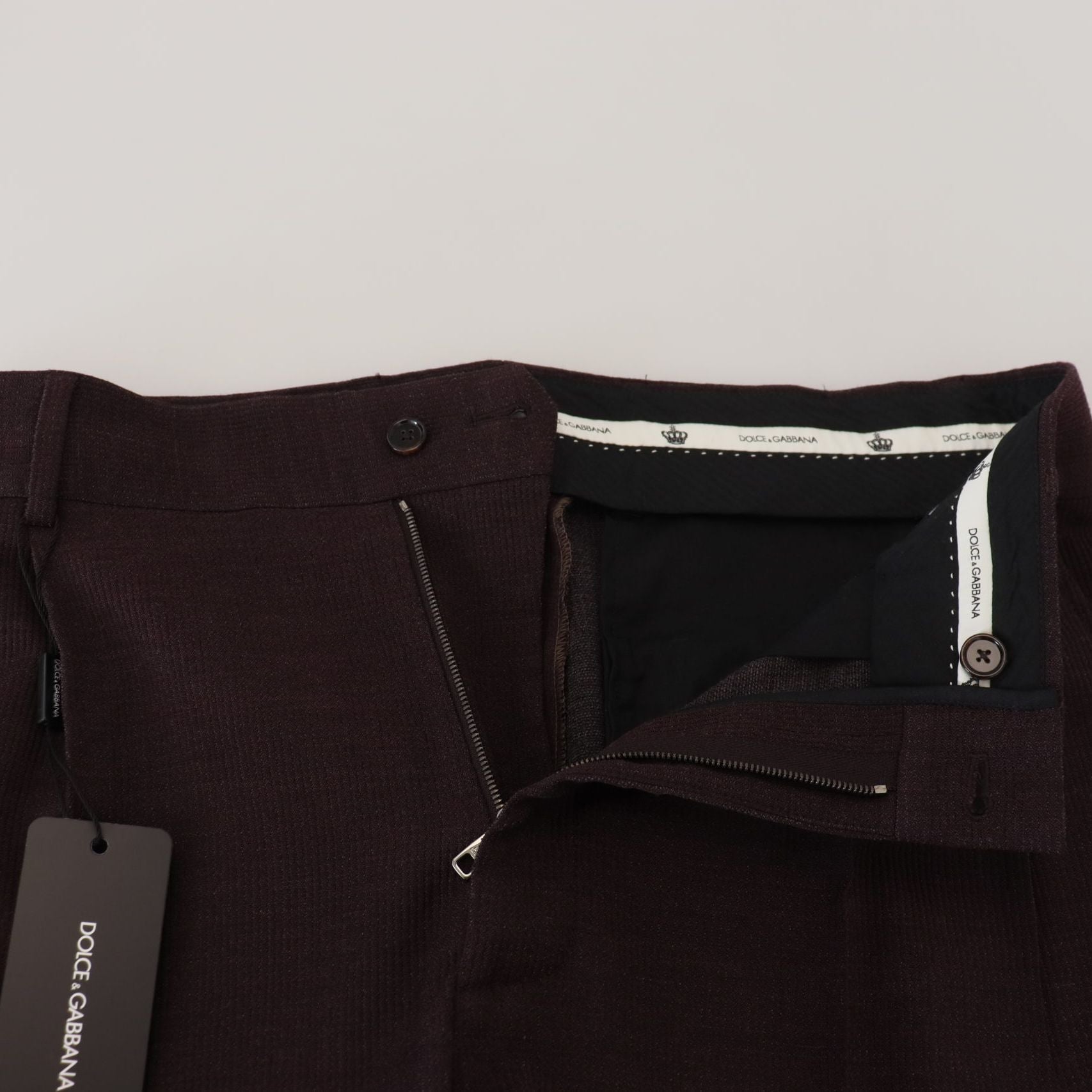 Dolce & Gabbana Brown Cotton Chino Men Pants