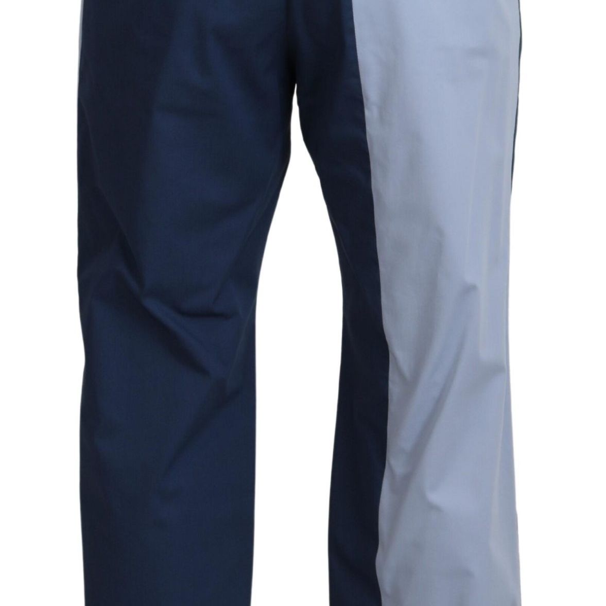 Dolce & Gabbana Blue Cotton Straight Fit Pants