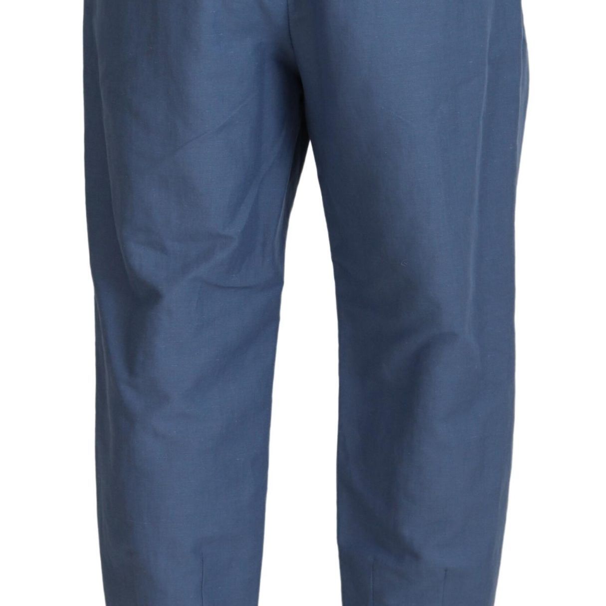 Dolce & Gabbana Blue Linen Chino Formal Pants