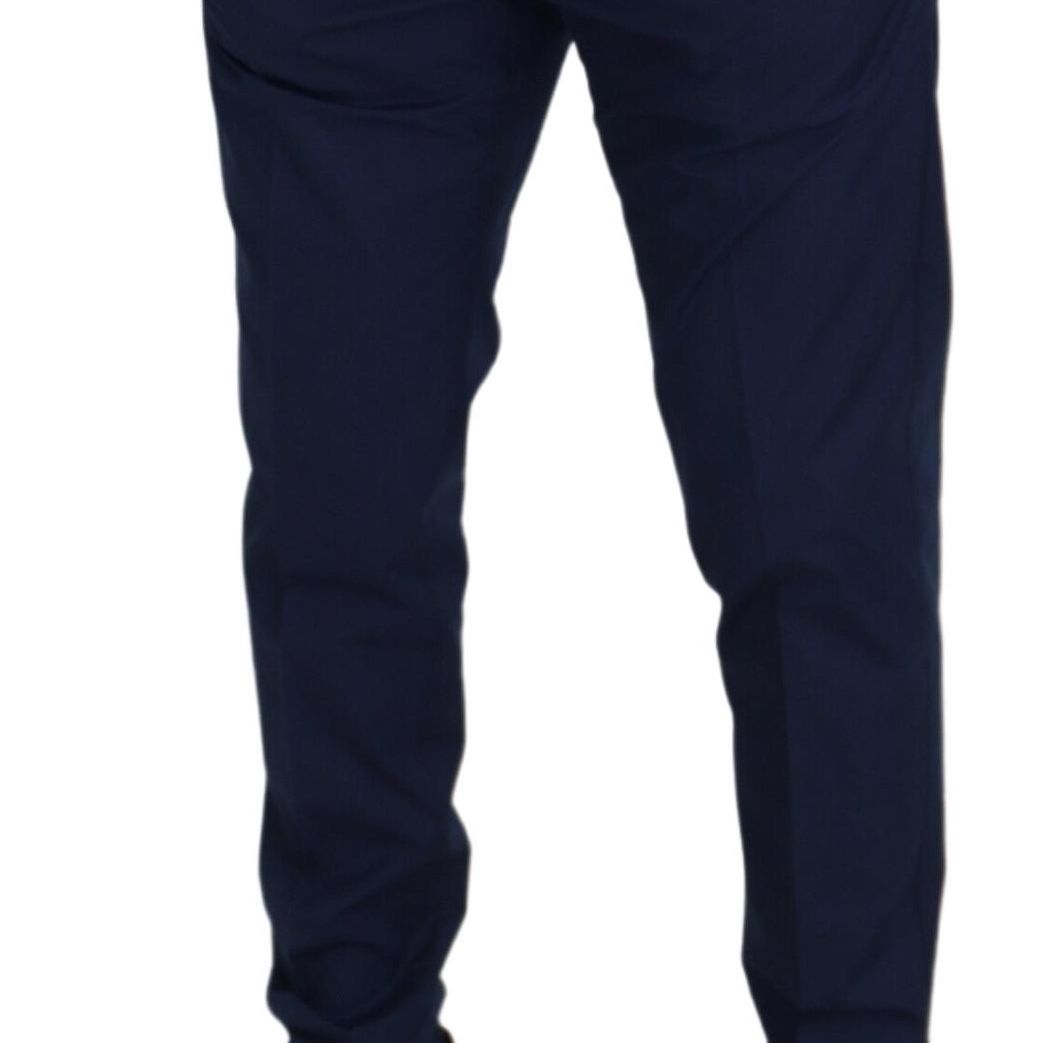 Dolce & Gabbana Blue Cotton Chino Formal Pants