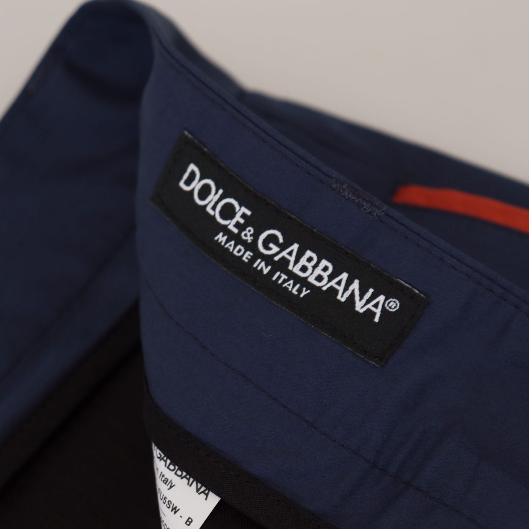 Dolce & Gabbana Blue Cotton Chino Formal Pants