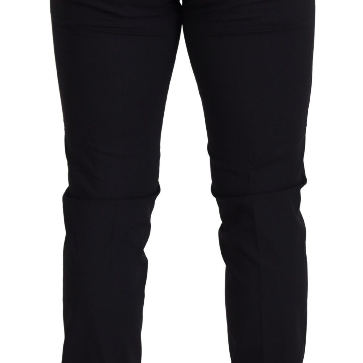 Dolce & Gabbana Black Wool Chino Formal Pants