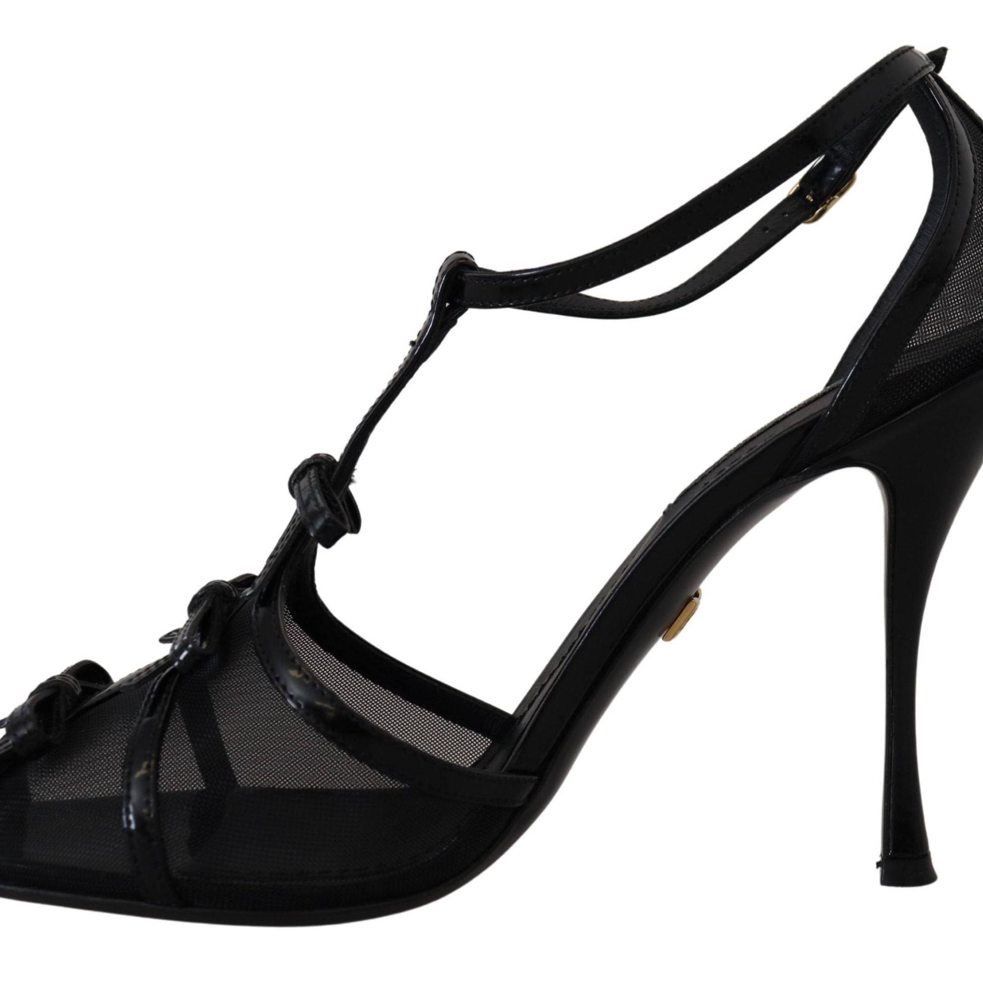 Dolce & Gabbana Black Stiletto High Heels Sandals Shoes