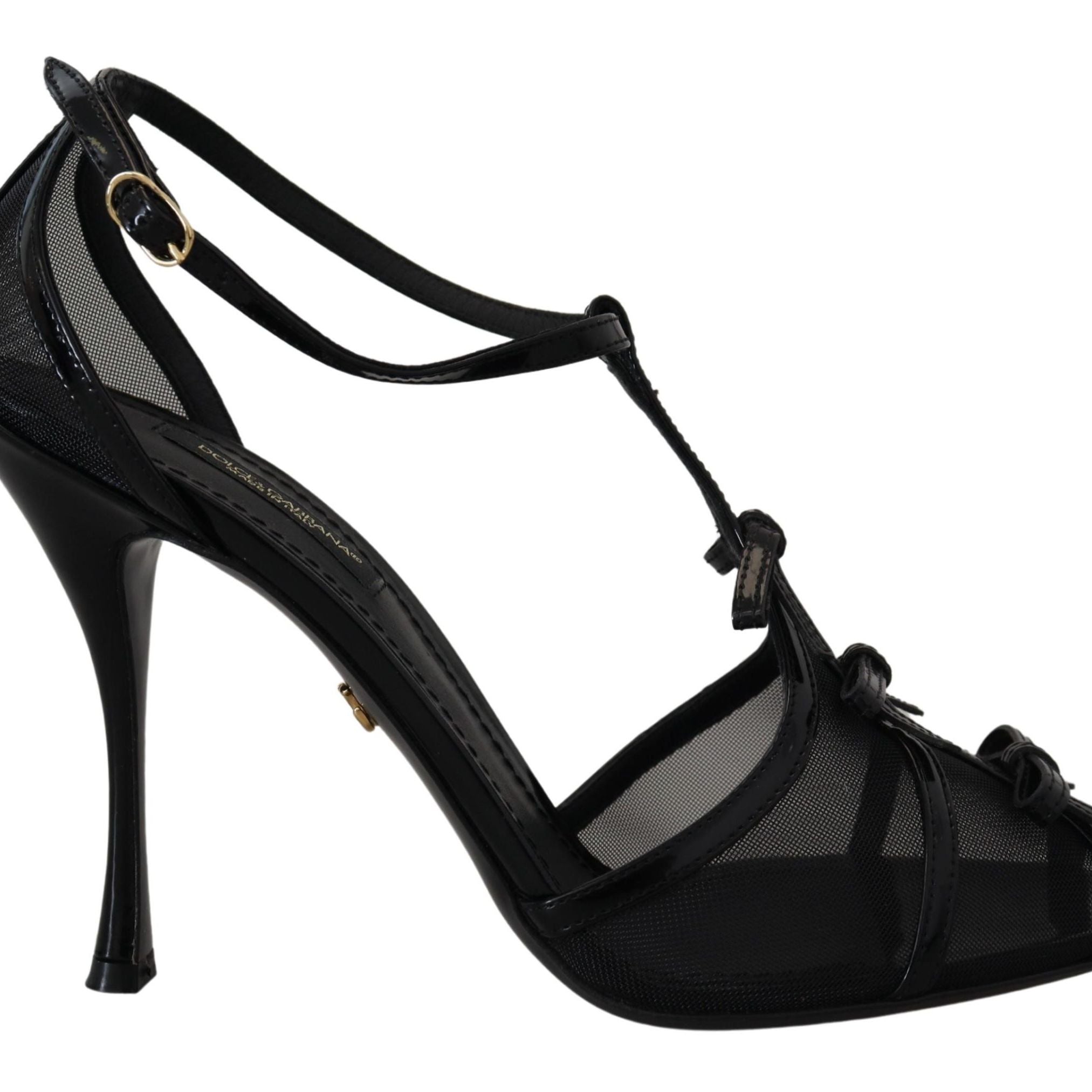 Dolce & Gabbana Black Stiletto High Heels Sandals Shoes