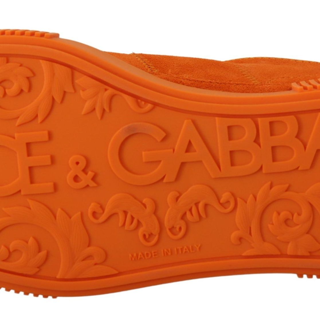 Dolce & Gabbana Orange Leather P.j. Tucker Sneakers Shoes
