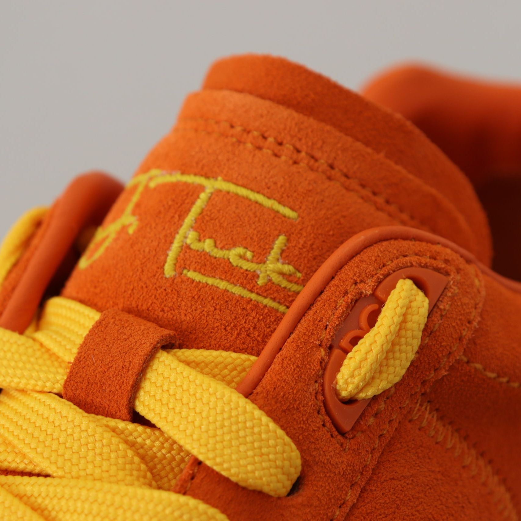 Dolce & Gabbana Orange Leather P.j. Tucker Sneakers Shoes