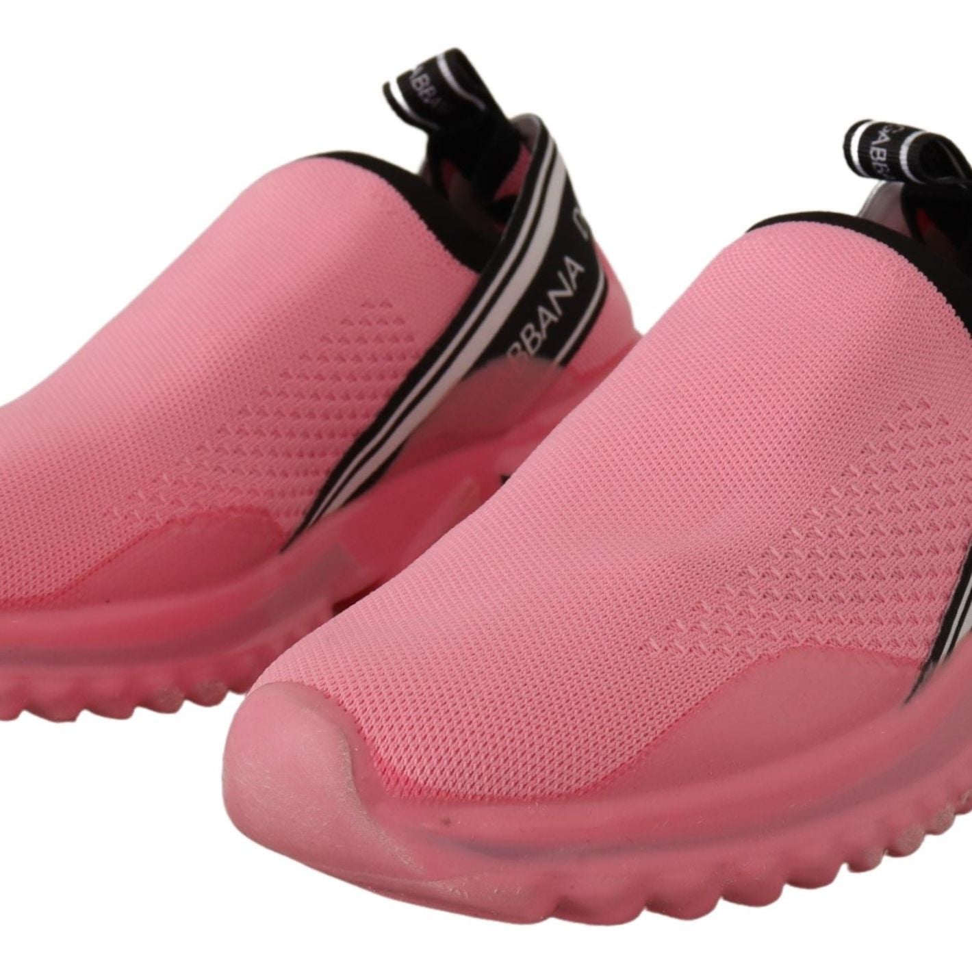 Dolce & Gabbana Pink Low Top Slip On Casual Sorrento Sneakers