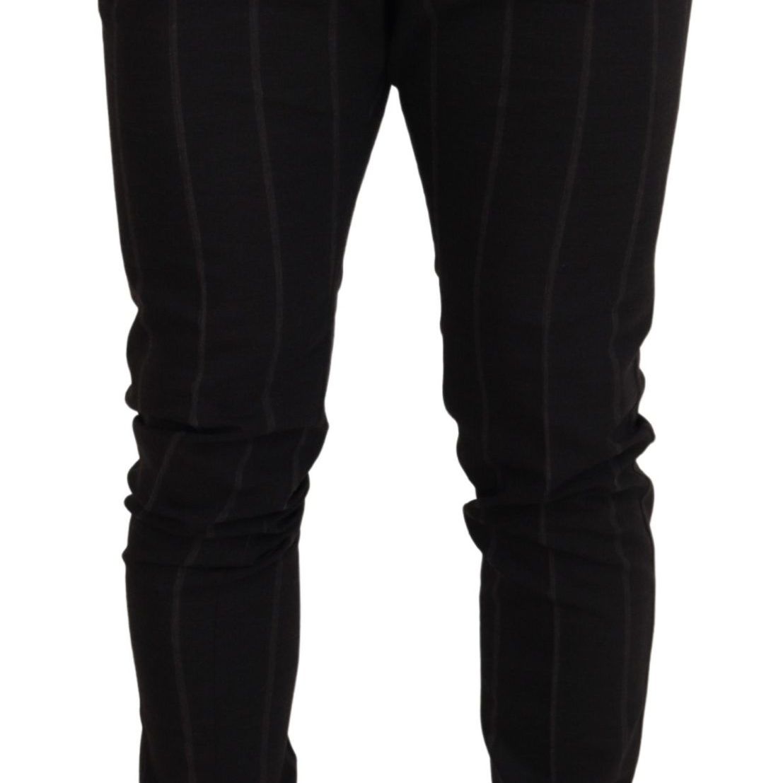 Dolce & Gabbana Black Wool Chino Formal Men Pants