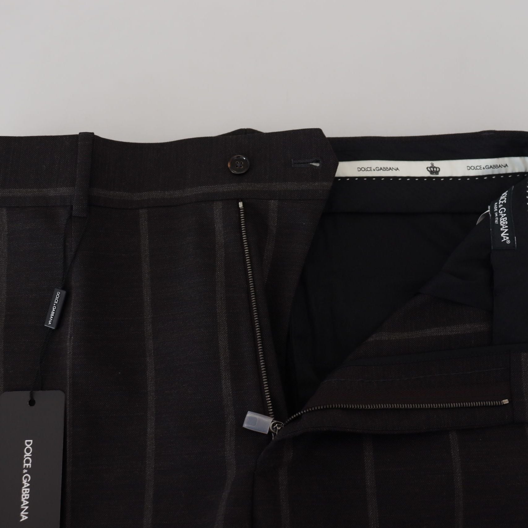 Dolce & Gabbana Black Wool Chino Formal Men Pants